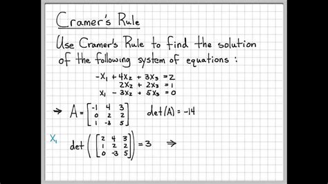 Image result for Using Cramer's Rule On 3X3 Matrices