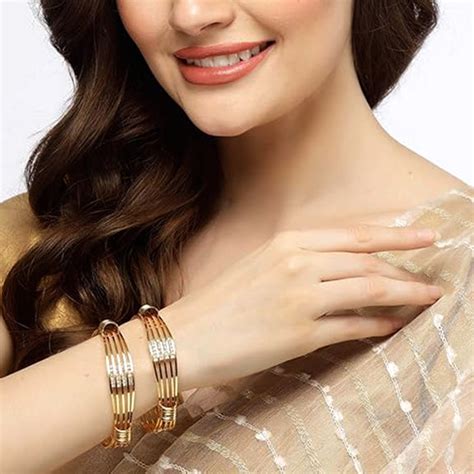 Shop Stylish Gold Plated Bangles Online – Estele