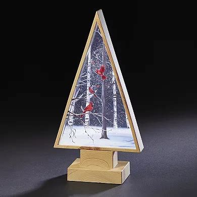 Roman LED Tree And Cardinals Holiday Table Decor