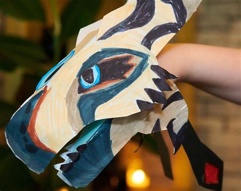 Image result for Paper Dragon Hand Puppet Tutorial