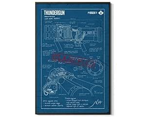 Ray Gun Call Zombies Duty Weapon Blueprints Wall Art For Gamer Home ...