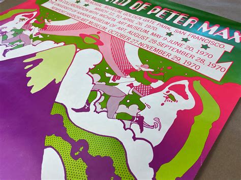 Peter Max “The World of Peter Max” Museum Exhibition Serigraph Poster ...
