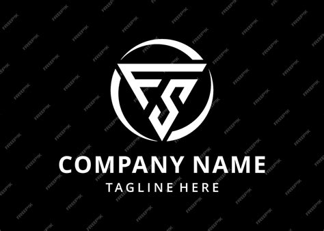 Premium Vector | Illustration FS SF Triangle Logo Circle Monogram Design