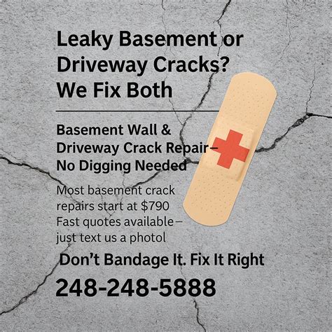 Basement Wall & Driveway Crack Repair – Serving SE Michigan - Plymouth ...
