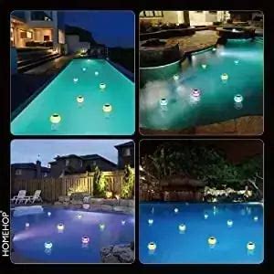Outdoor led lights - Solar waterproof swimming pool floating light ...