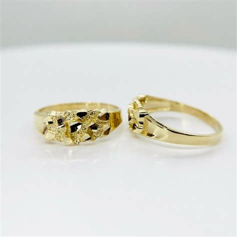 Nugget heart ring- Solid Gold 10k in 2025 | Gold nugget ring, Diamond ...