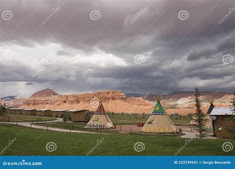 Tipi, American Indian Tents in Capitol Reef National Park Editorial ...