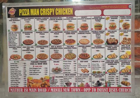 Menu at Pizza Man Crispy Chicken, Chennai, 676C+RPJ
