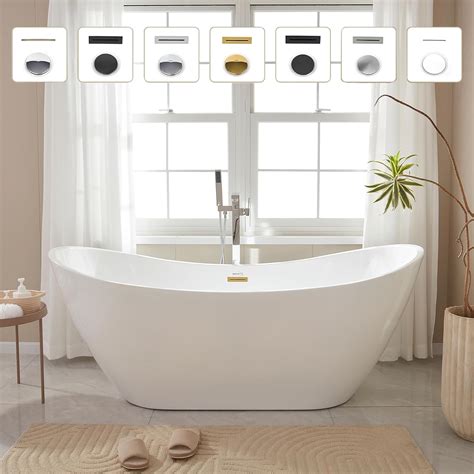 Vanity Art 71" Freestanding Bathtub | Free Standing Tub Stand Alone Tub ...