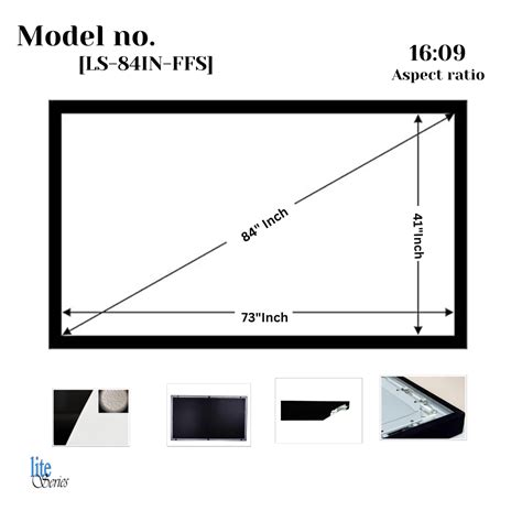 Fix frame Projection screen 84-Inch diagonal in Kollam