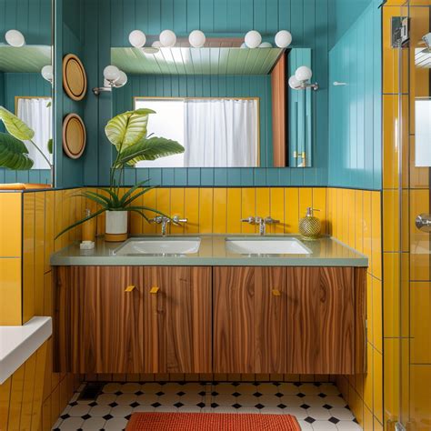 Updated Mid Century Bathrooms