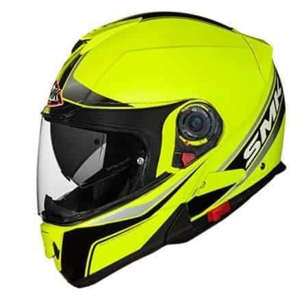 SMK Glide Flip Up Flash Vision Hi Viz Yellow HV420 – Destination Moto