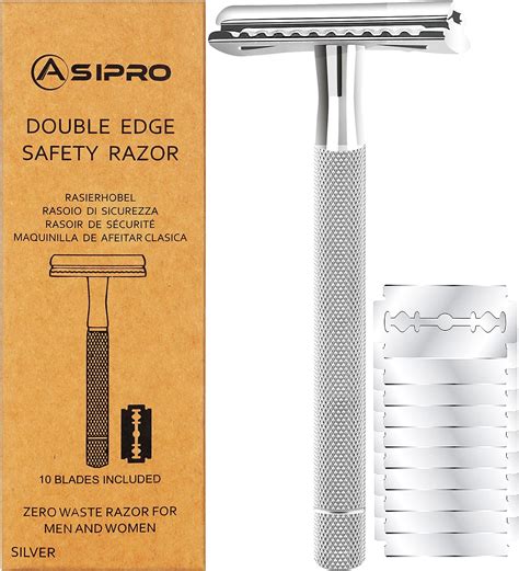 Amazon.com: Double Edge Safety Razor for Unisex, 10 Platinum Coated ...