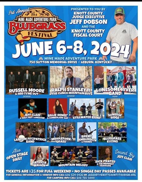 Kevin Prater Band at Mine Made Adventure Park Bluegrass Festival, Mine ...