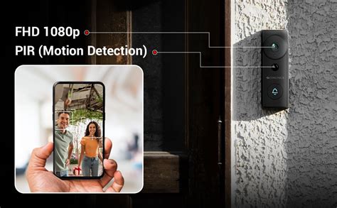 Zebronics VDB200 Smart Wireless Video DoorBell with 1080p Full HD, PIR ...