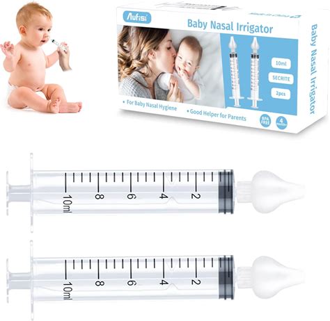 Aufisi Nasal Irrigator for Baby 10ml Professional Baby Nasal Aspirator ...