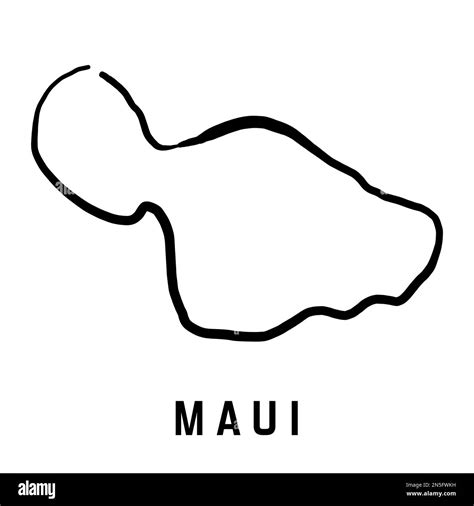 Maui map vector vectors hi-res stock photography and images - Alamy