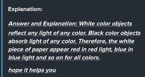 i asked this question why does a white piece of paper appears red when ...
