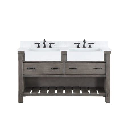 Miseno MV-NM-701660M-CR-GW Villareal 60" Free Standing Double Basin ...