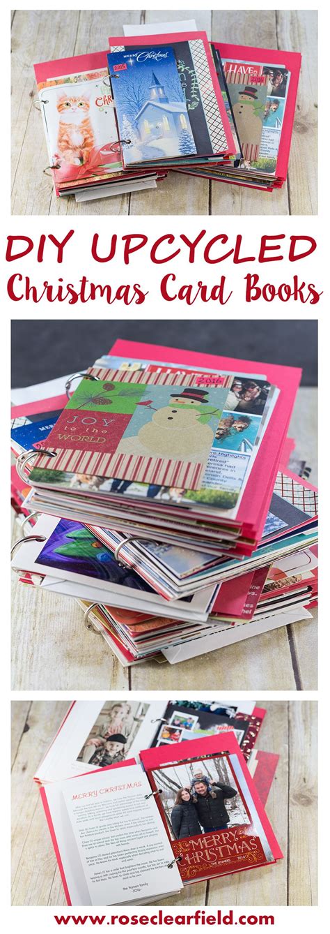 Upcycled Christmas Card Books | Christmas card book, Recycle christmas ...