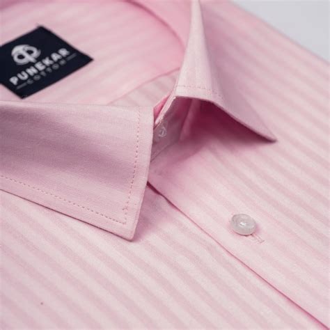 Pink Color vertical Cotton stripe Shirt For Men – Punekar Cotton