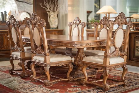 Exclusive Hand-Carved Teak Dining Set – Made for Sophisticated Dining ...