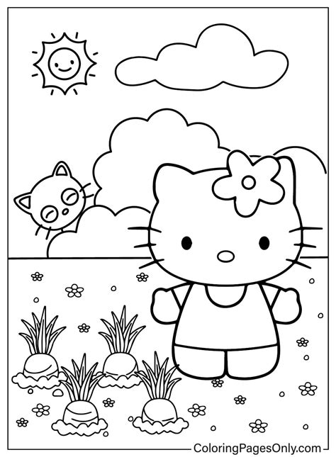Hello Kitty Coloring Jpg