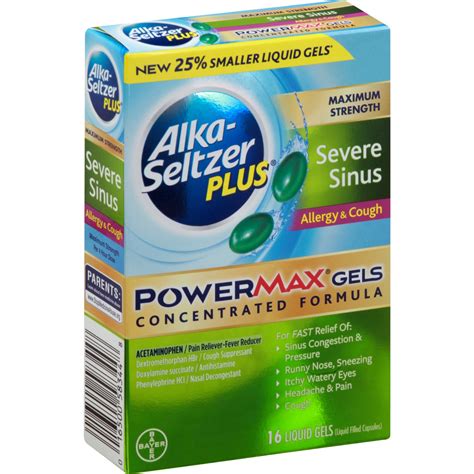 Alka-Seltzer Plus Severe Sinus Allergy & Cough Powermax Gels - Spoonful