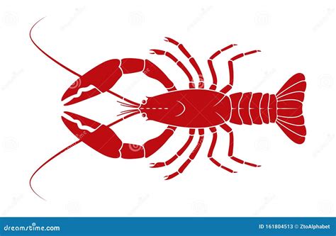 Red Craw fish Clipart stock vector. Illustration of clipart - 161804513