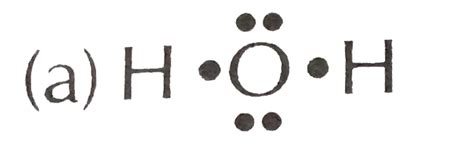 The correct electron dot structure of a water molecule is