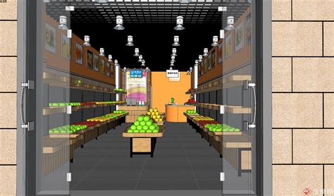 一个水果店（个体户）3万硬装（不含水果架）-喵设计工作室
