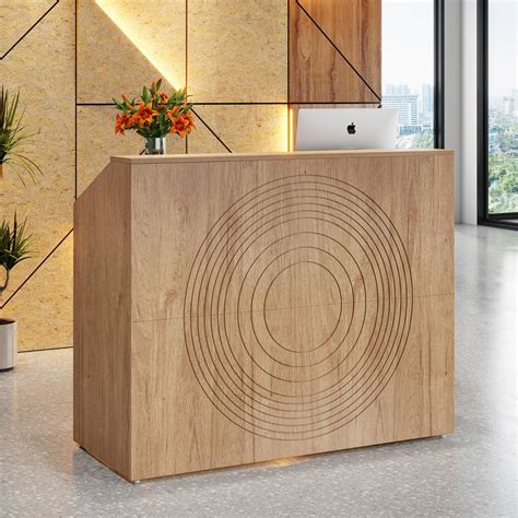 Tribesigns Reception Desk With Counter Modern Front Desk Reception Room ...