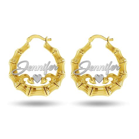 LeCalla - Buy Personalised 925 Sterling Silver Two-Tone Bamboo Heart ...