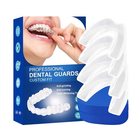 Buy Mouth Guards, 4 PCS Moldable Mouth Guards for Clenching Teeth at ...