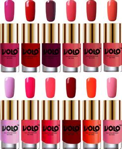 Volo Luxury Super Shine Nail Polish Set of 12 Vibrant Shades Combo-No ...