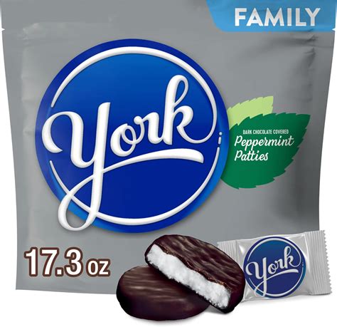 Amazon.com: YORK Dark Chocolate Peppermint Patties, Candy Family Pack, 17.3 oz