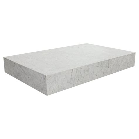Timothy Oulton Monumental Floating Carrara Marble Cocktail Table For ...