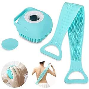 Hilosofy Silicone Body Back Scrubber, Double Side Bathing Brush for ...