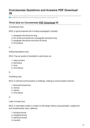 Sanfoundry.com-Professional Communication Questions Answers Features of ...