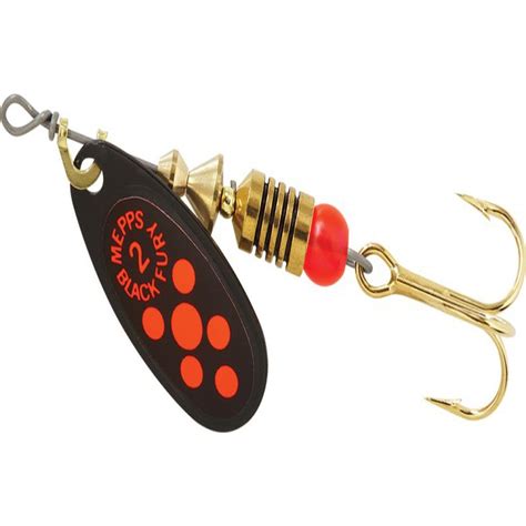Buy Mepps Black Fury Plain Treble Fishing Lure, 1/6-Ounce, Fluorescent ...