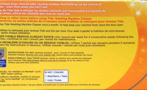 Tide Washing Machine Cleaner Instructions 的图像结果