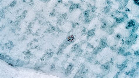 Wallpaper lake, ice, aerial view, frozen, people hd, picture, image