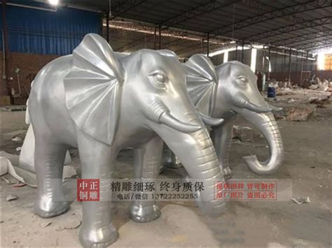 不锈钢大象雕塑-雕塑风