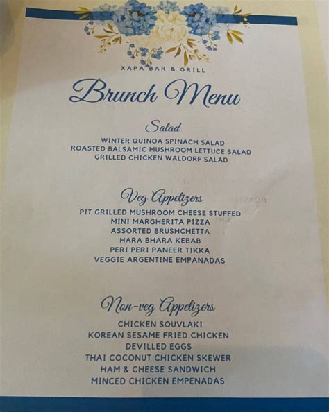 Menu at Xapa Bar & Grill, Pune