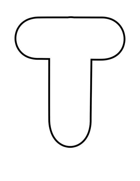 Free printable bubble letters large bubble letter t - Artofit