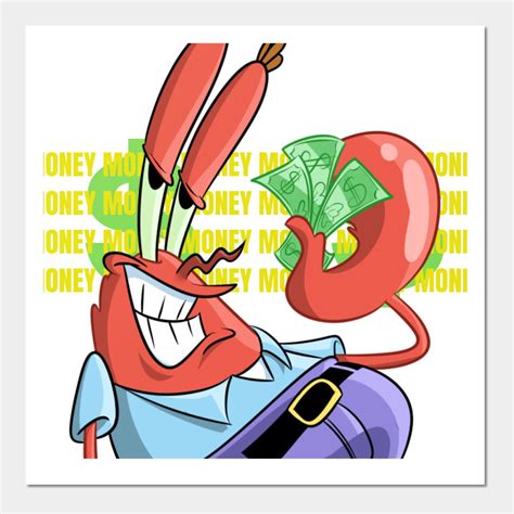 Mr. Crabs Money Shirt Wall And Art Print | Mr Crabs Funny Crab Word Art ...