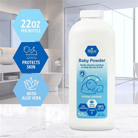 Med Pride Hypoallergenic Baby Powder - Talc-Free with Aloe Vera ...
