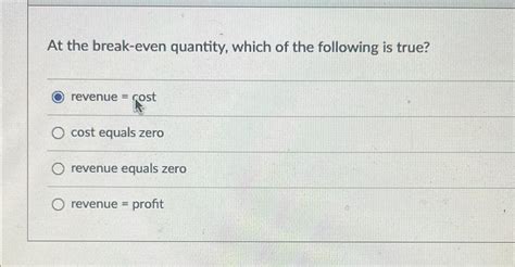 Image result for Break-Even Quantity Example