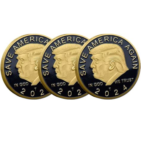 3pc President Donald Trump Coin Trump 2024 Coin Save America ...