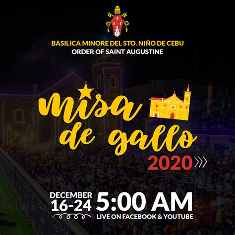 Simbang Gabi and Misa de Gallo Schedule